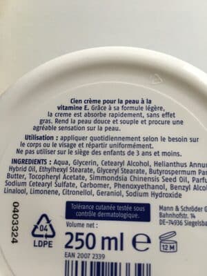Crème pour la peau soft Cien
