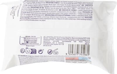 25 lingettes démaquillantes visage et yeux